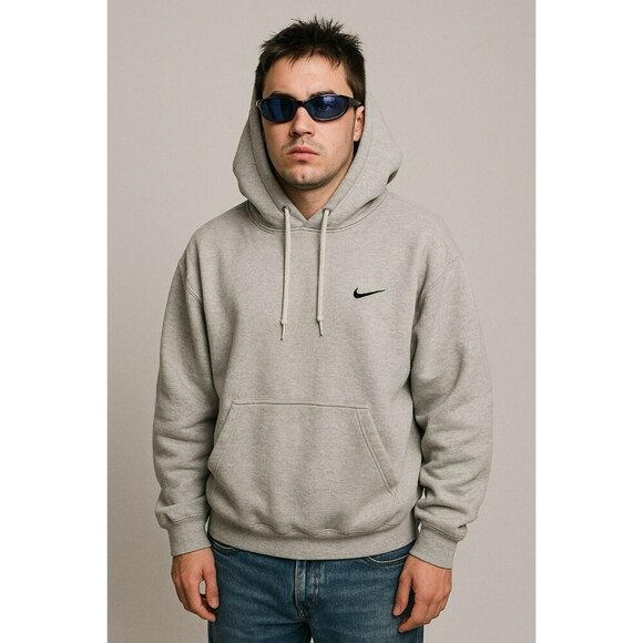 Nike Other - Vintage 1990’s Nike Swoosh Grey Sweater Hoodie XL